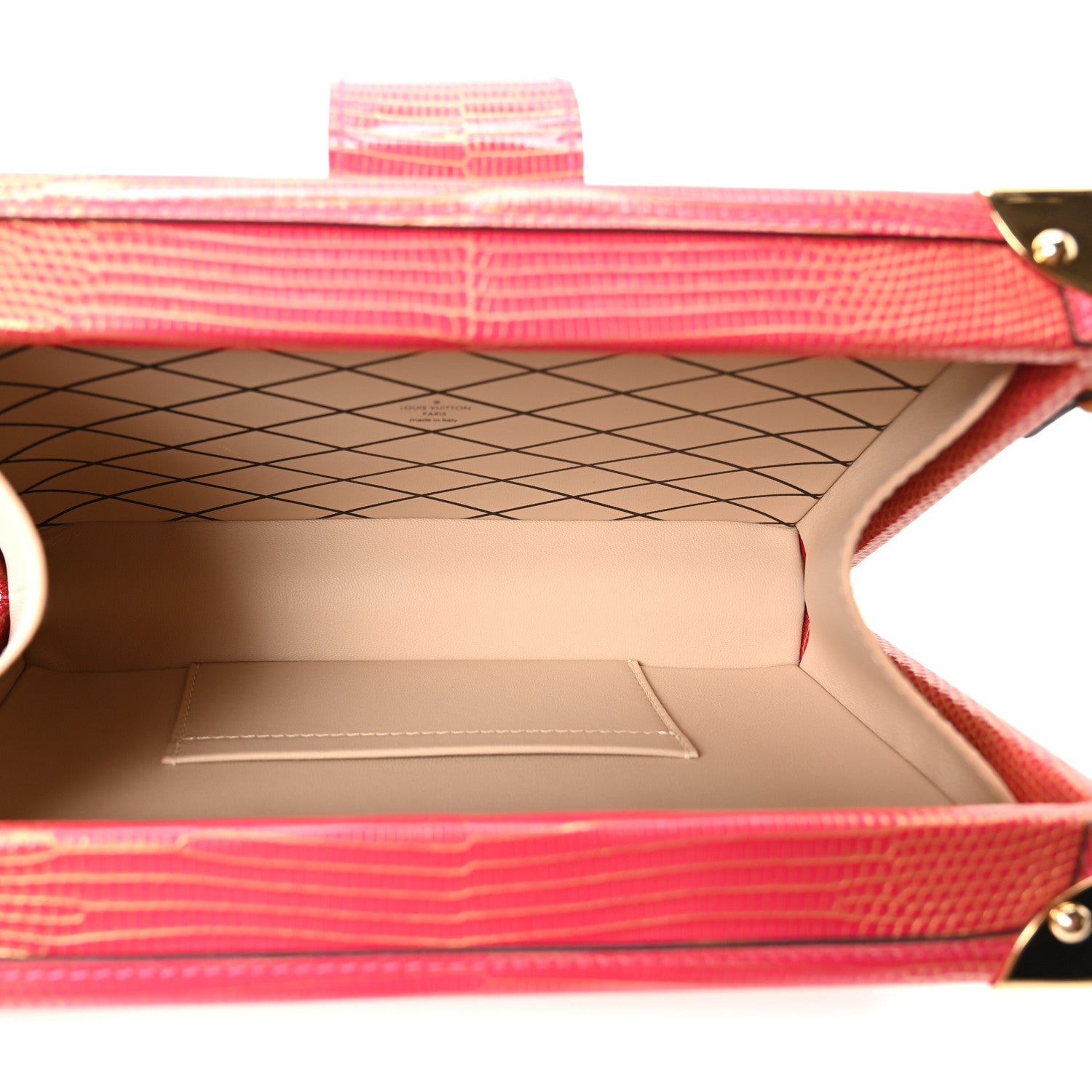 ルイヴィトン Louis Vuitton Metalic Lizard Petite Malle Pink 1835209 – FASHIONPHILE