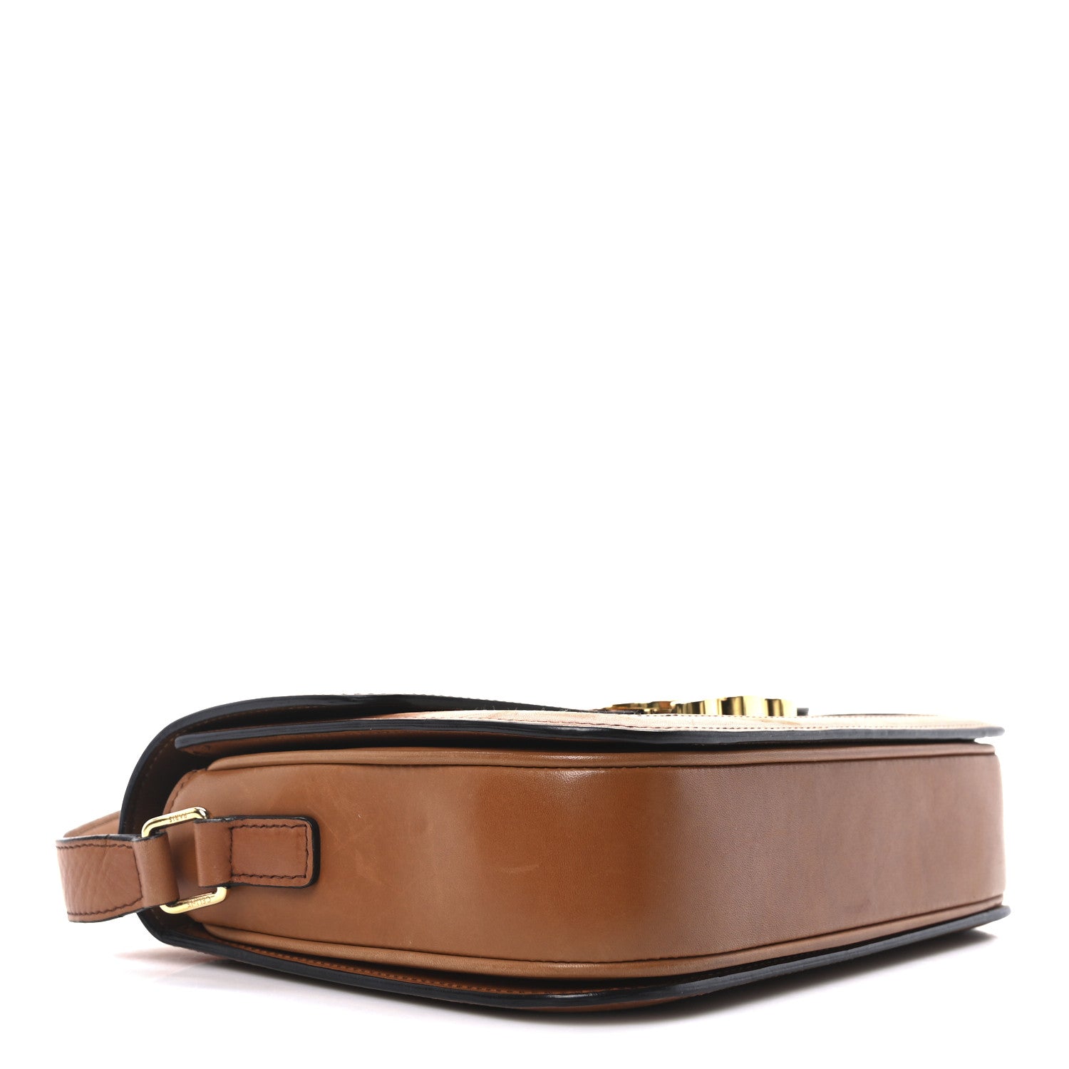 Celine Canvas Calfskin Triomphe Medium Triomphe Bag Natural Tan 4 of 10