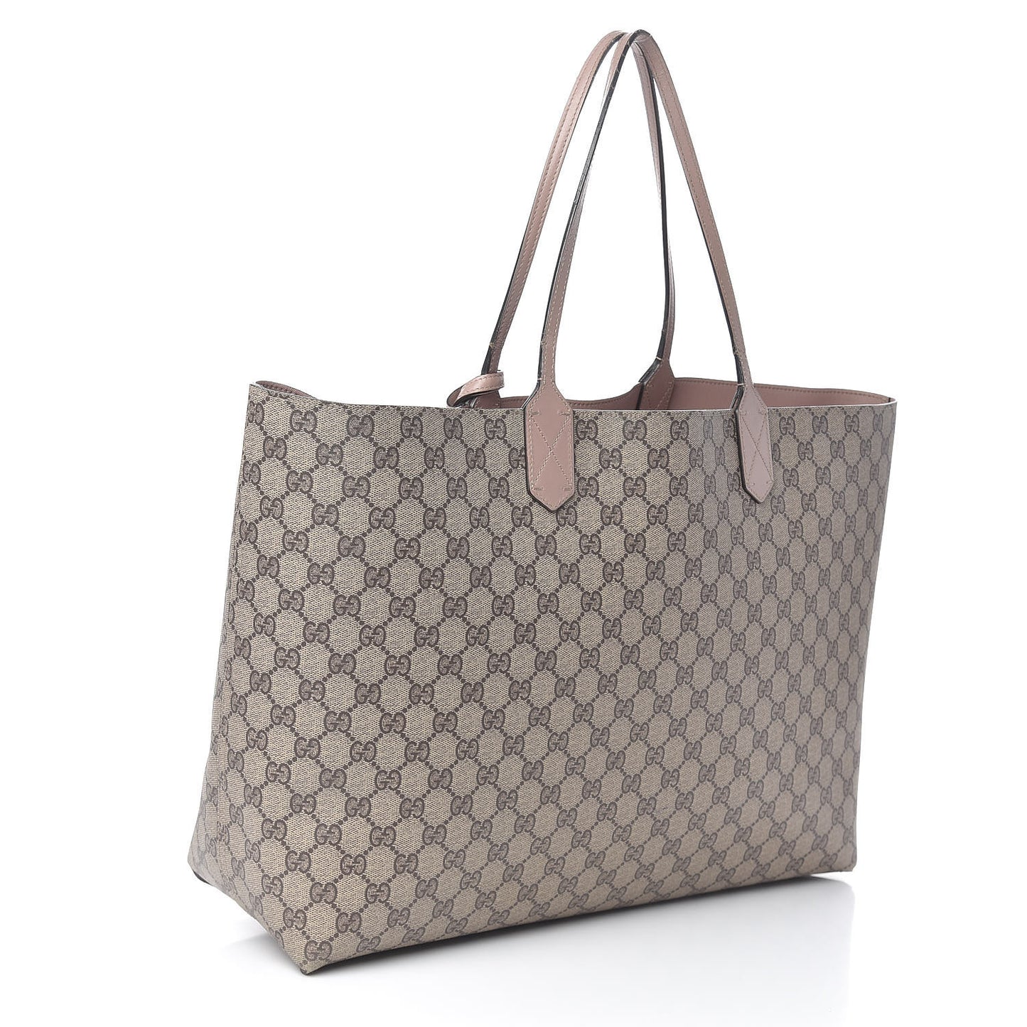 Calfskin GG Supreme Monogram Large Reversible Tote Dark Cipria