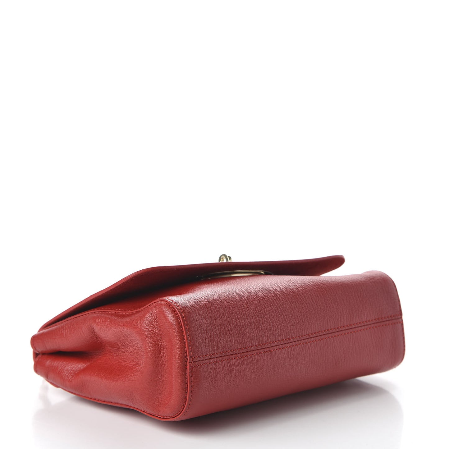 Glossy Goatskin Small Lily Flap Red