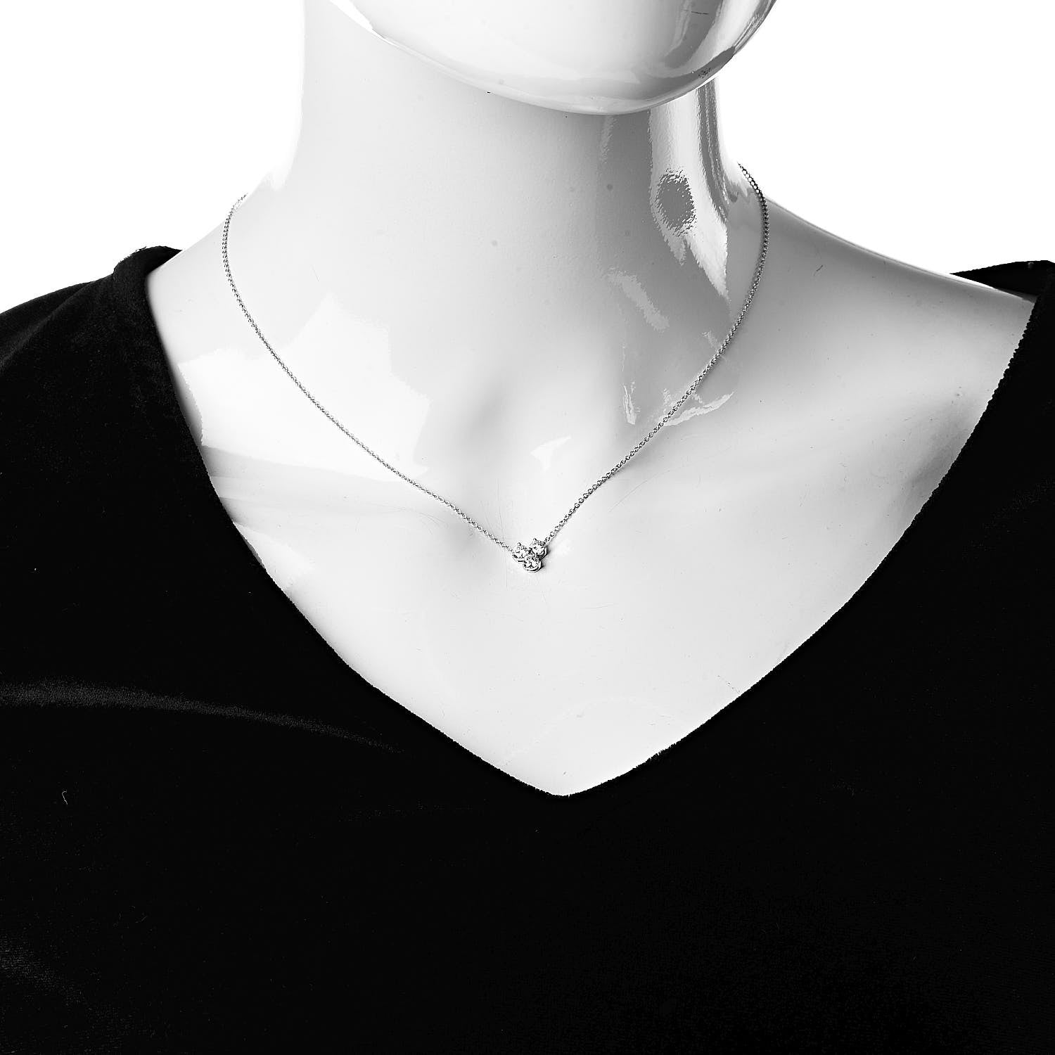 Tiffany Platinum Diamond Aria Pendant Necklace 2 of 5