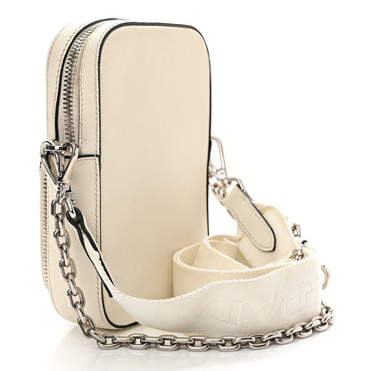 Prada Saffiano Lux Phone Crossbody Pouch White 3 of 13