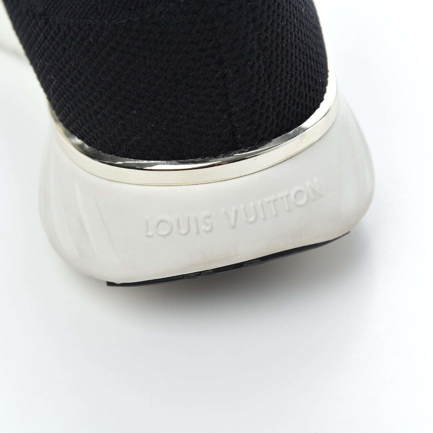 Louis Vuitton Stretch Fabric LV Black Heart Sock Sneaker 39 Black 12 of 18