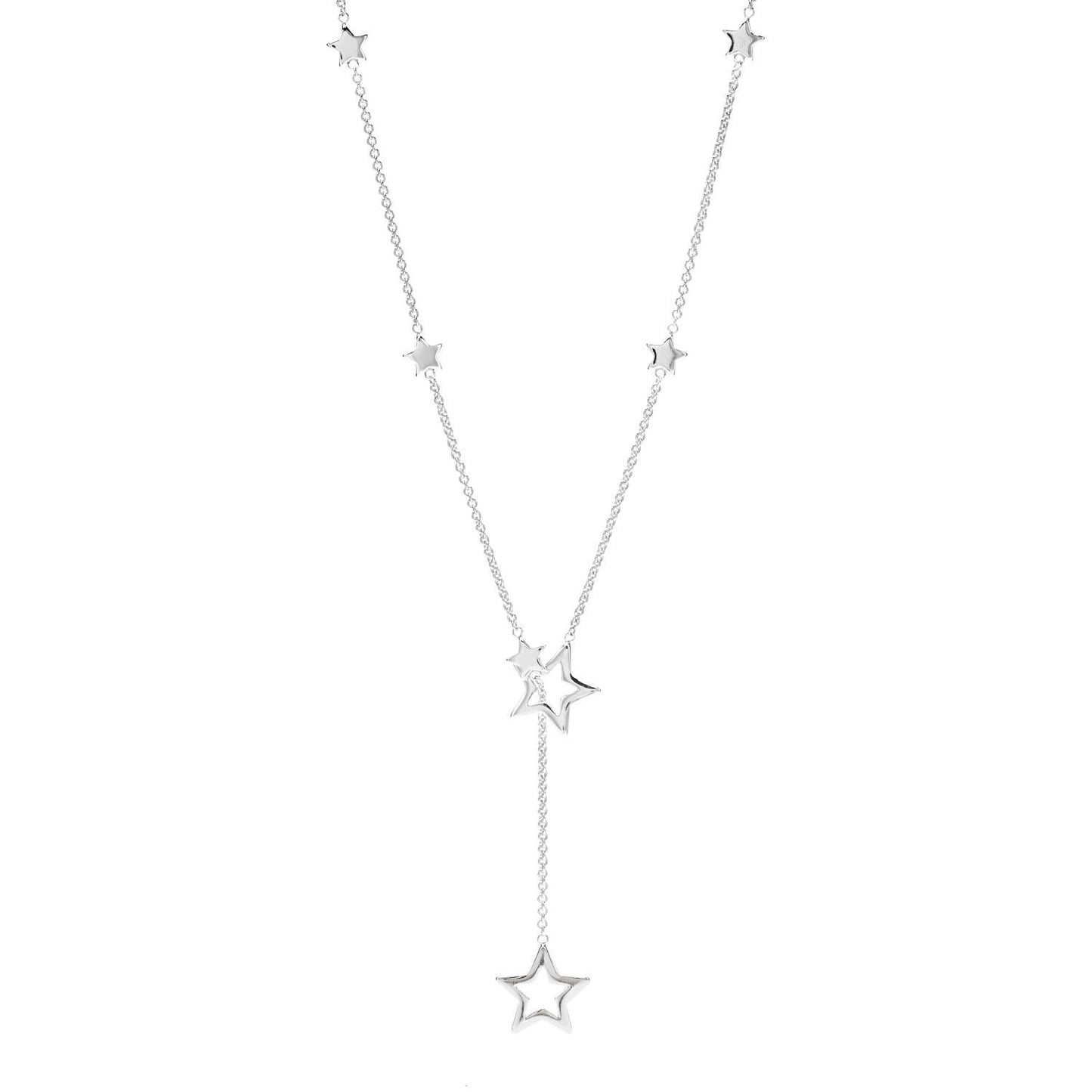 Sterling Silver Star Lariat Necklace