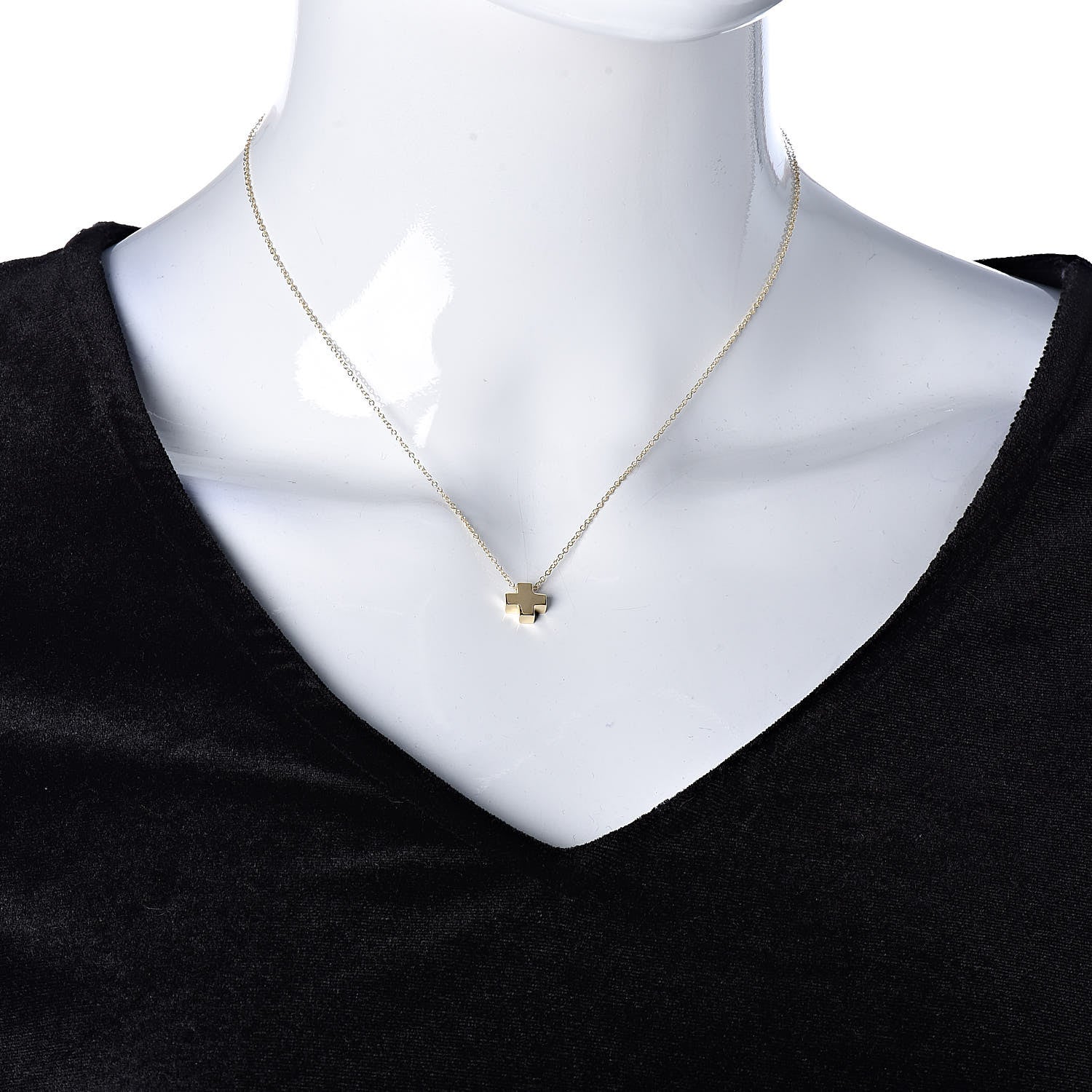Tiffany 18K Yellow Gold Cruciform Cross Pendant Necklace 2 of 6