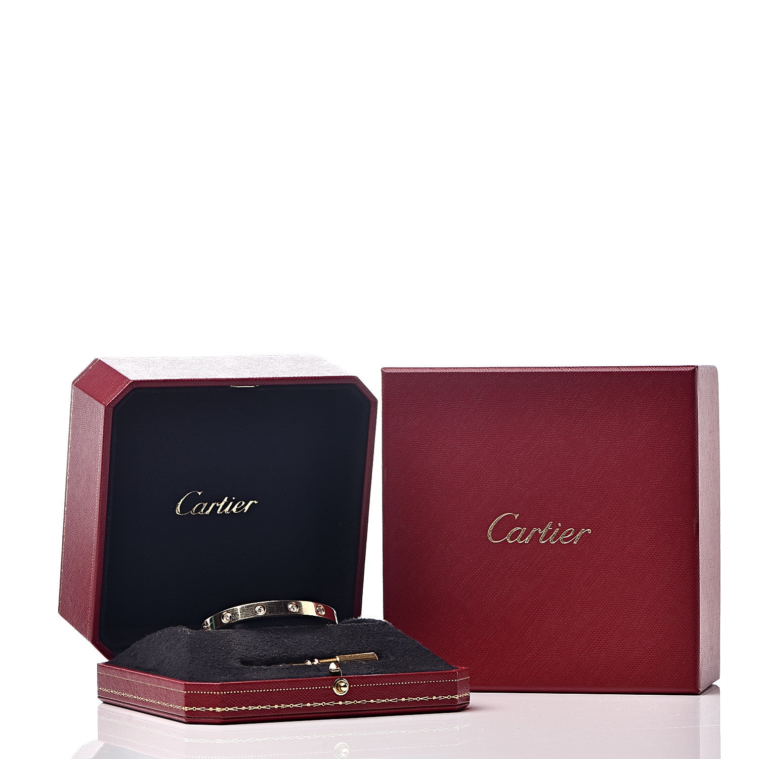 Cartier 18K Yellow Gold 10 Diamond LOVE Bracelet 16 8 of 9