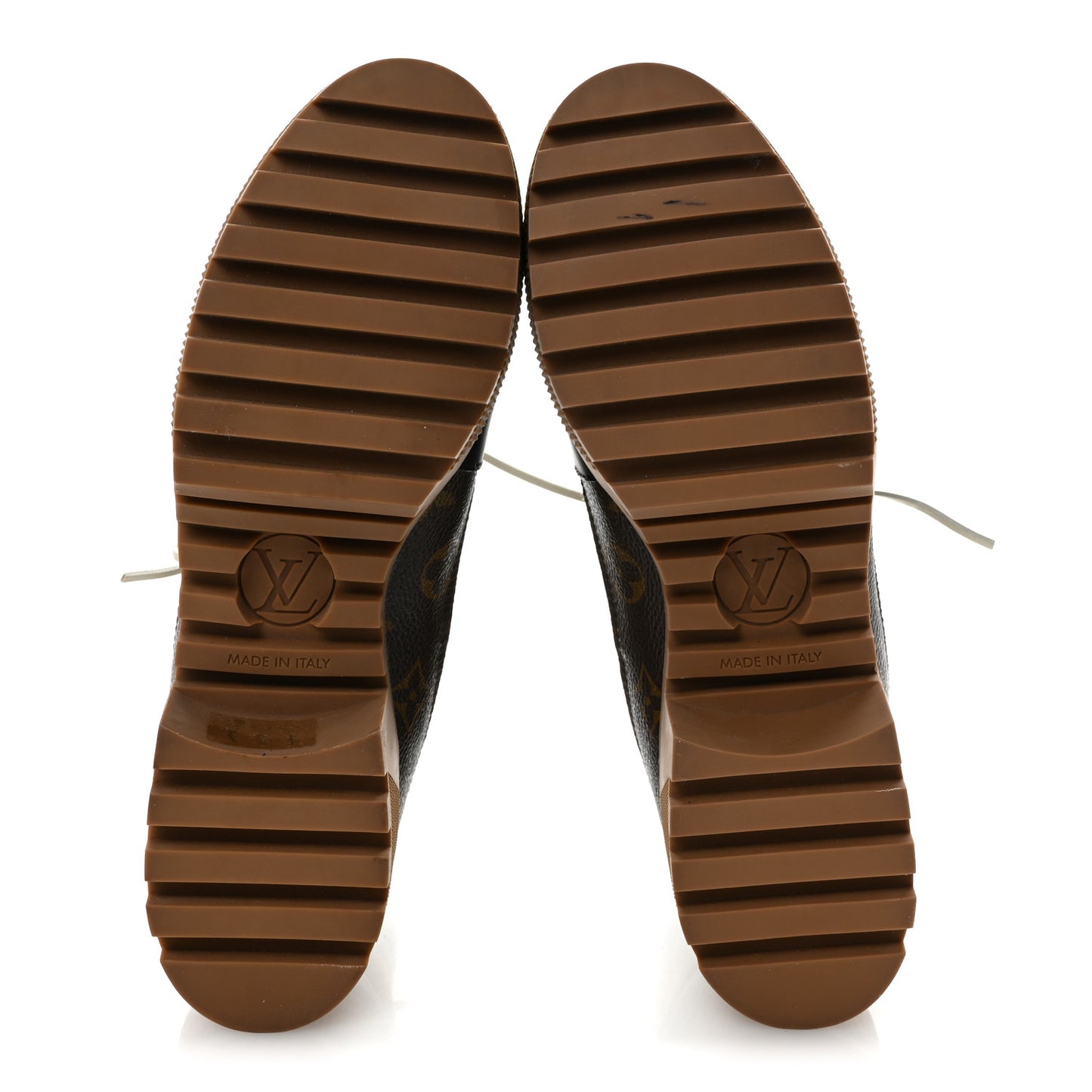 Suede Calfskin Monogram Laureate Platform Desert Boots 40 Grey