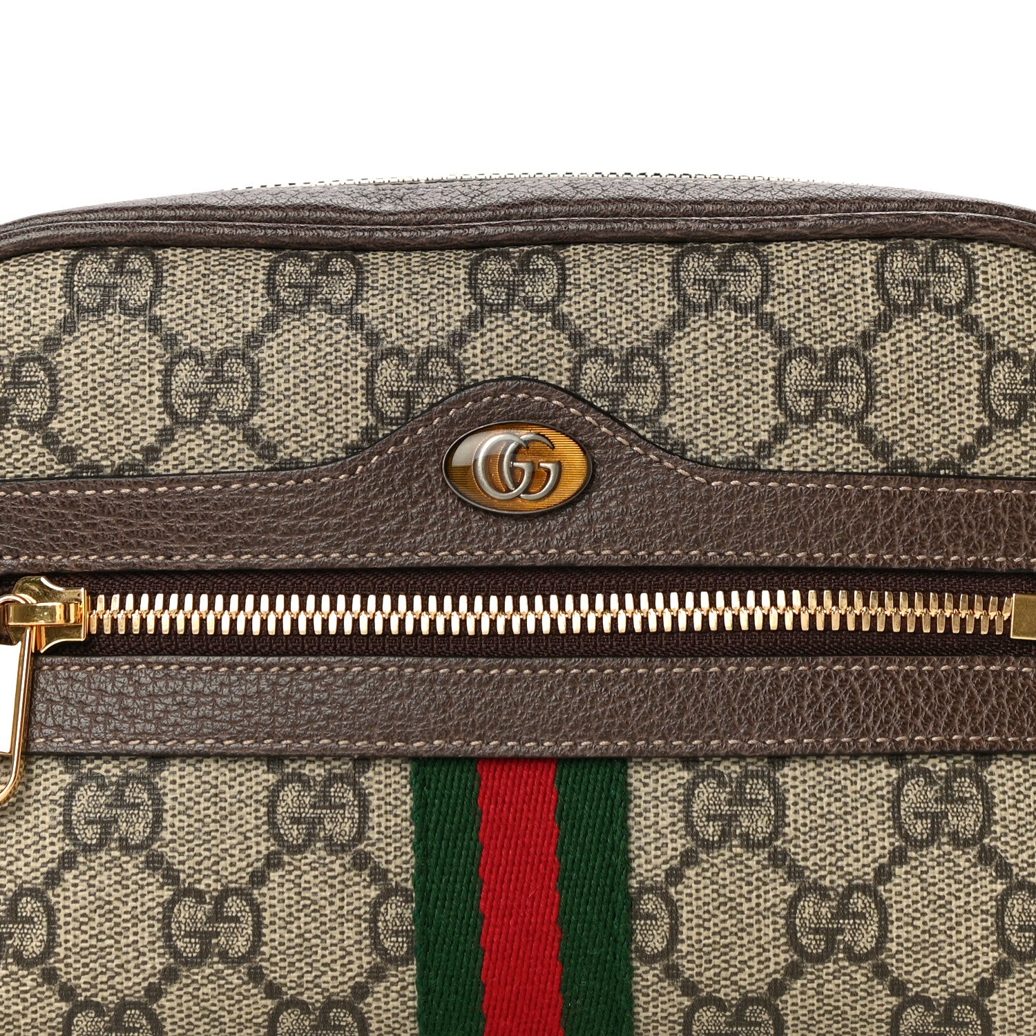 Gucci GG Supreme Monogram Web Small Ophidia Belt Bag 85 34 Dark Brown 7 of 9