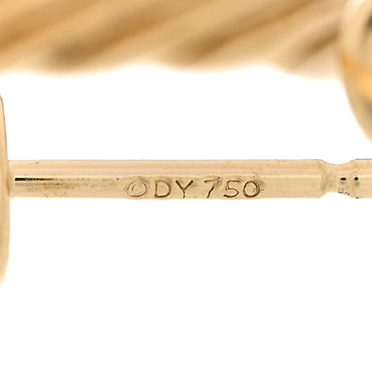 David Yurman 18K Yellow Gold Mini Cablespira Hoop Earrings 4 of 5