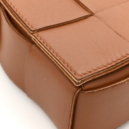 Bottega Veneta Lambskin Maxi Intrecciato Cassette Crossbody Bag Caramel 10 of 13