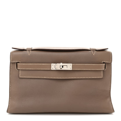 Hermes Swift Kelly Pochette Clutch Etoupe 1 of 16
