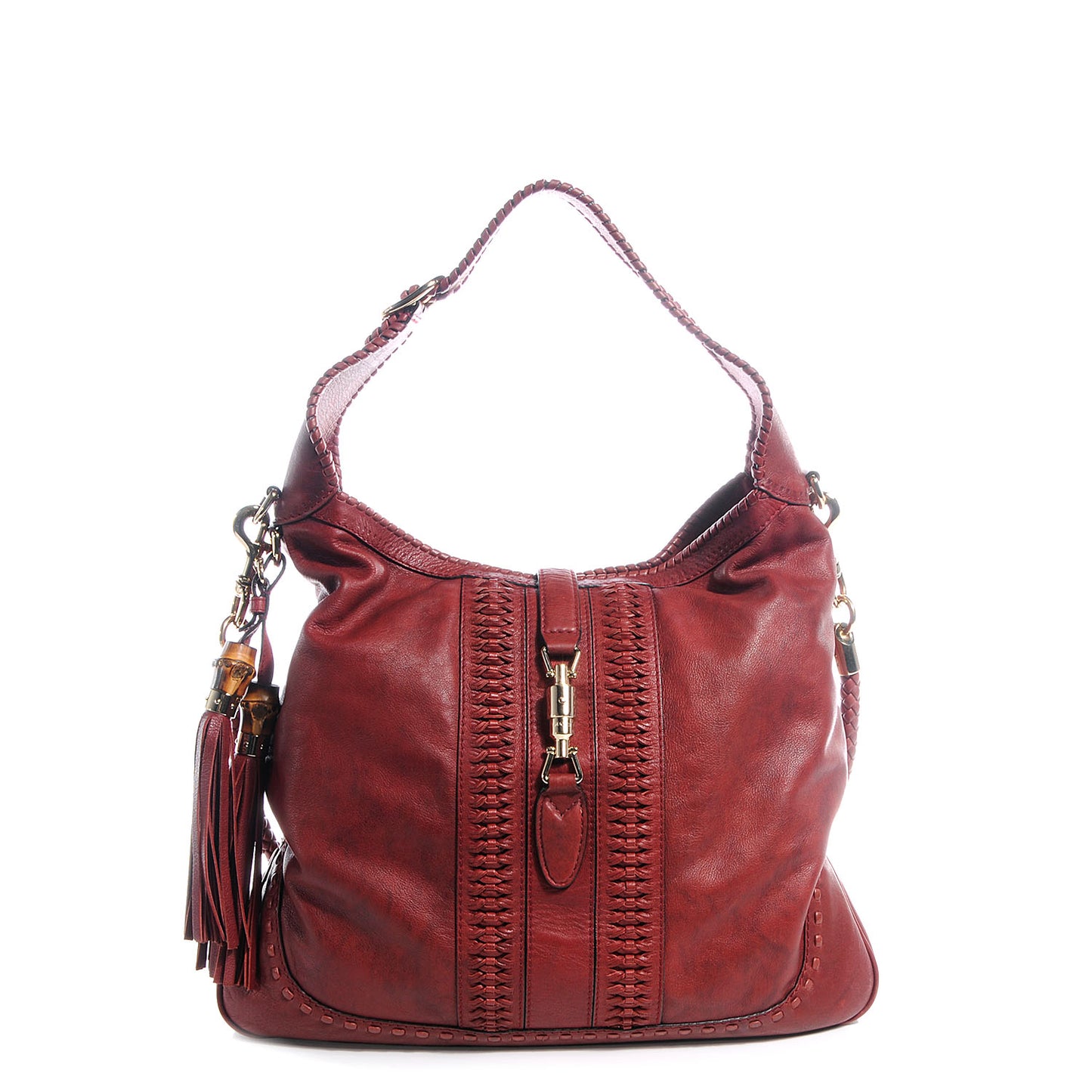 Amazon Leather Large New Jackie Hobo Red