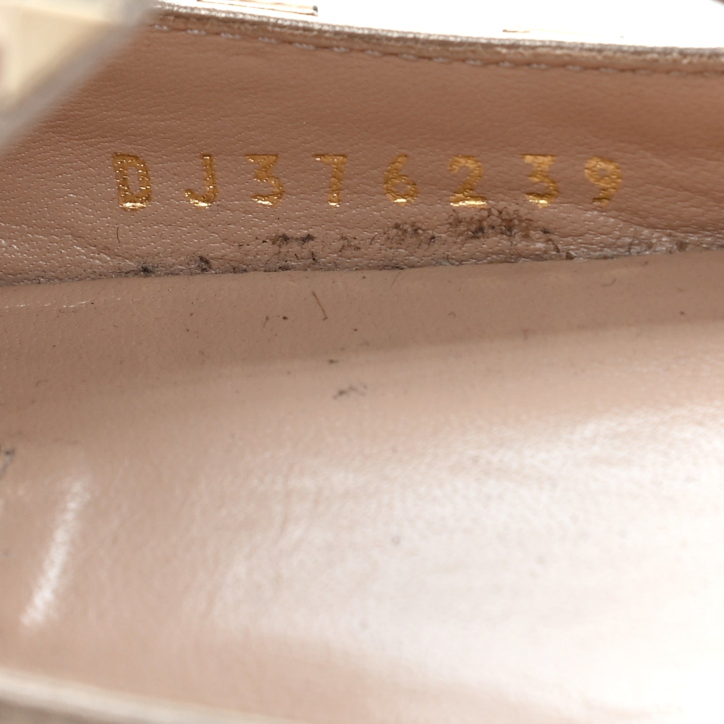Metallic Pebbled Calfskin Rockstud Cage Ballerina Flats 39 Skin