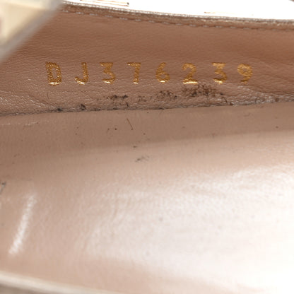 Valentino Garavani Metallic Pebbled Calfskin Rockstud Cage Ballerina Flats 39 Skin 6 of 11