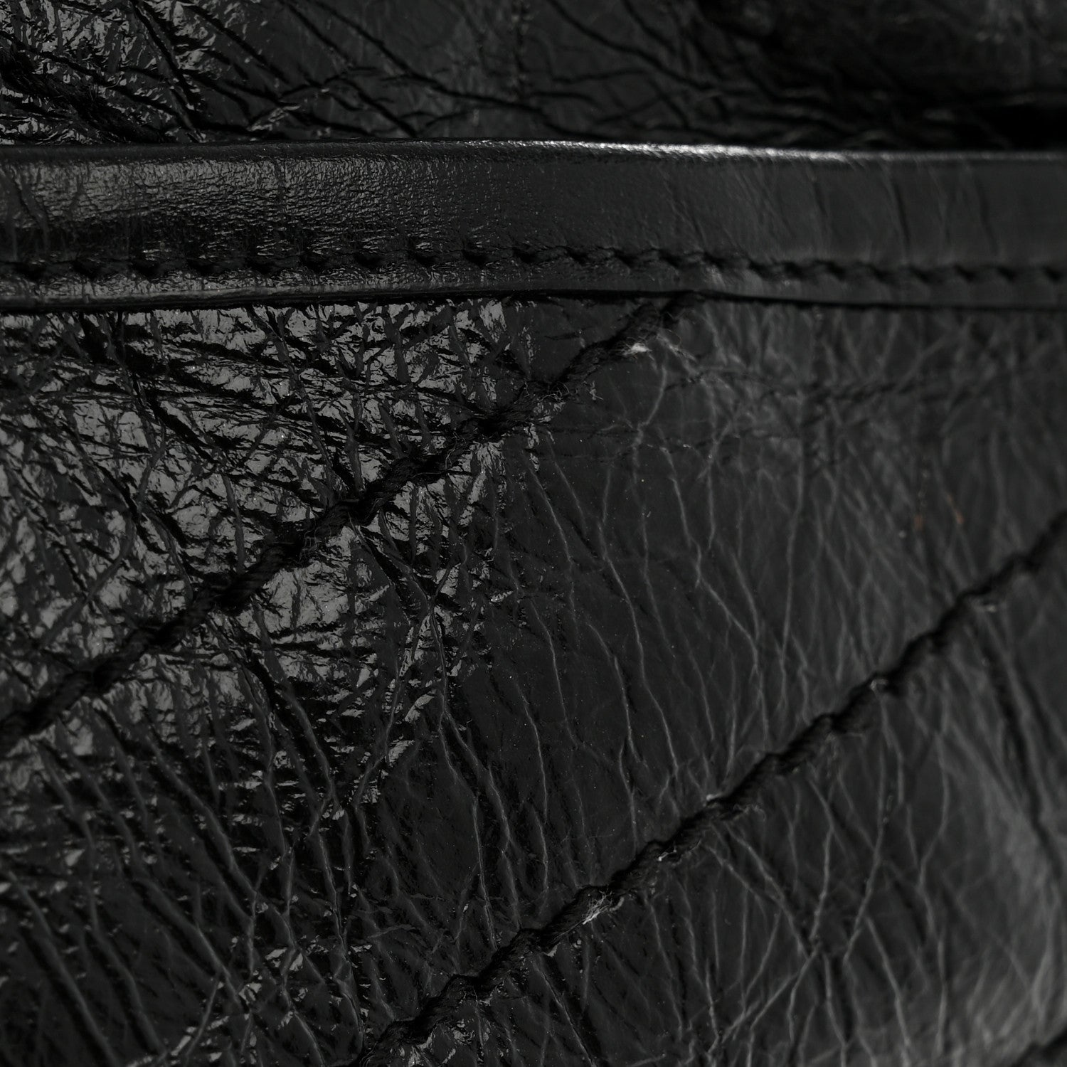 Saint Laurent Crinkled Calfskin Shearling Monogram Medium Niki Chain Satchel Black 14 of 14