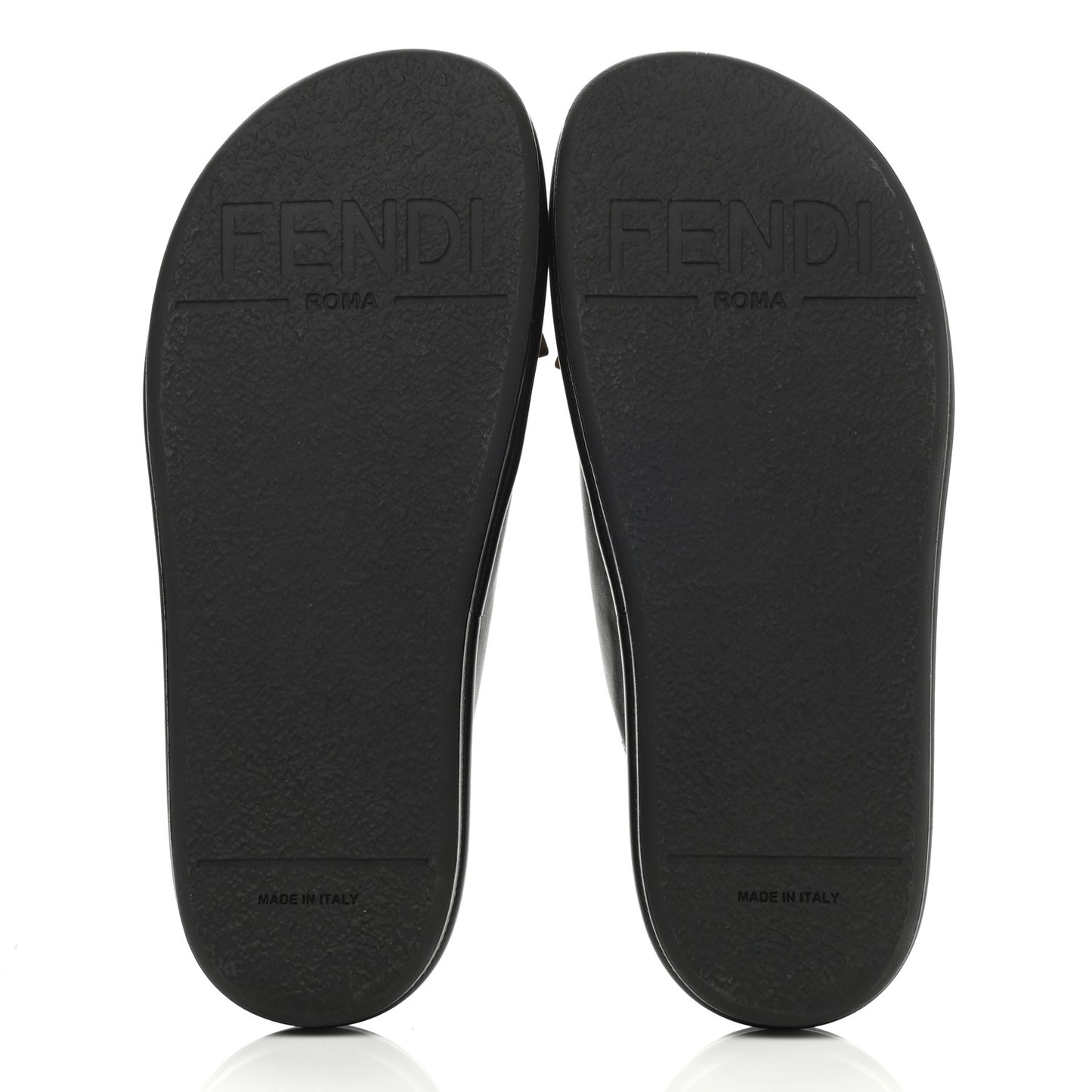 Vitello Womens Fendigraphy Slide Sandals 36.5 Black