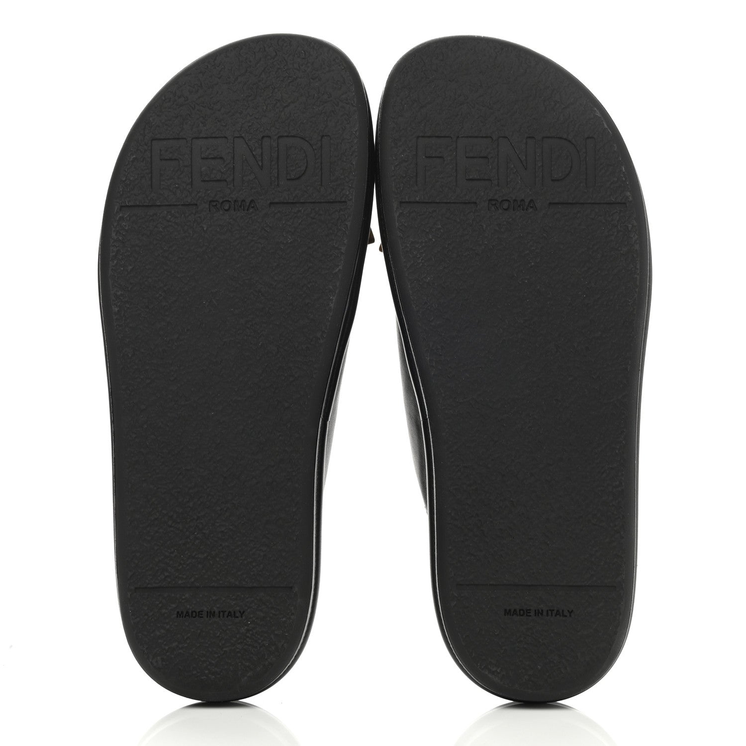 Fendi Vitello Womens Fendigraphy Slide Sandals 36.5 Black 5 of 9