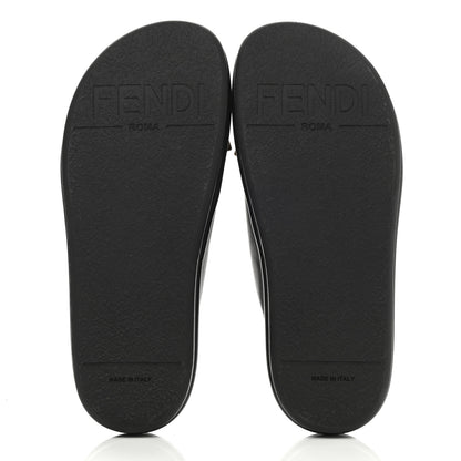 Fendi Vitello Womens Fendigraphy Slide Sandals 36.5 Black 5 of 9