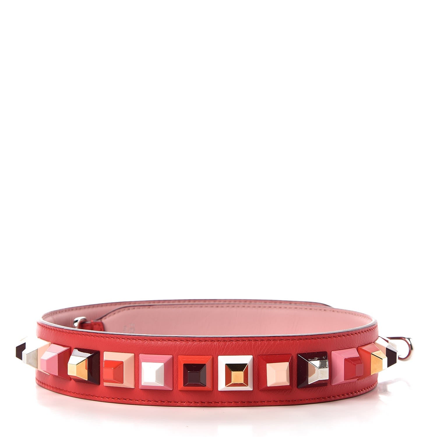 Fendi Calfskin Studded Strap You Red Multicolor 2 of 3