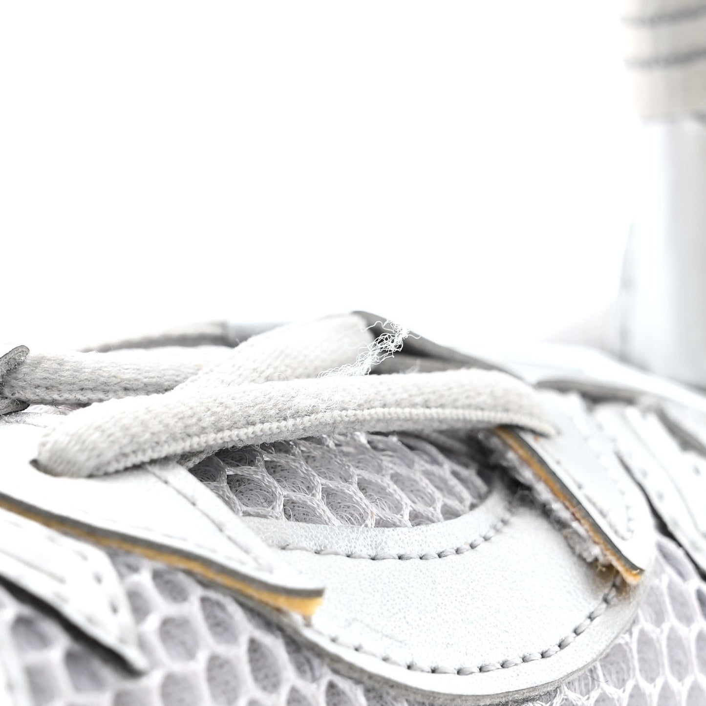 Faux Calfskin Fabric Small Sneakerhead Top Handle Bag Silver