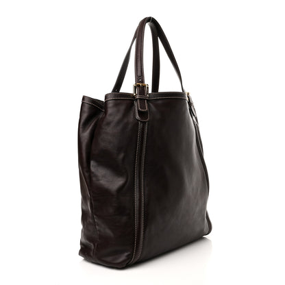 Gucci Calfskin Large Britt Shoulder Bag Dark Brown 3 of 10