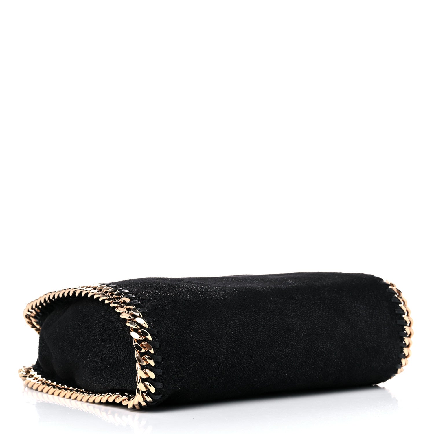 Stella McCartney Shaggy Deer Mini Falabella Fold Over Tote Black 4 of 9