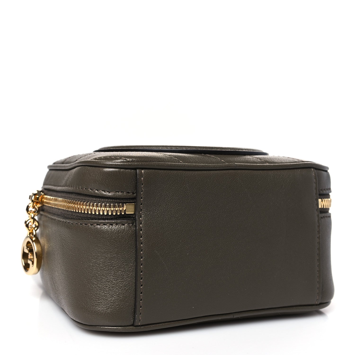 Gucci Sakai Be Green Calfskin Diagonal Stitched Blondie Top Handle Bag Craclet Brown 4 of 8