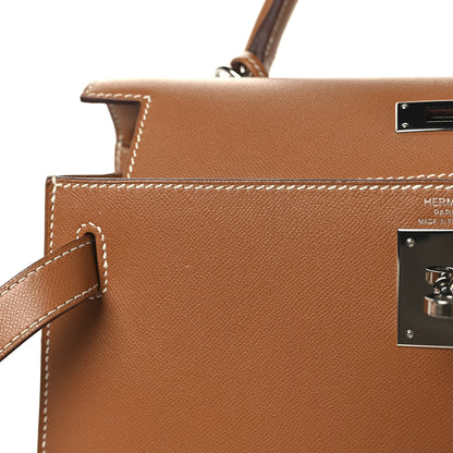 Hermes Madame Calfskin Kelly Sellier 28 Gold 13 of 15