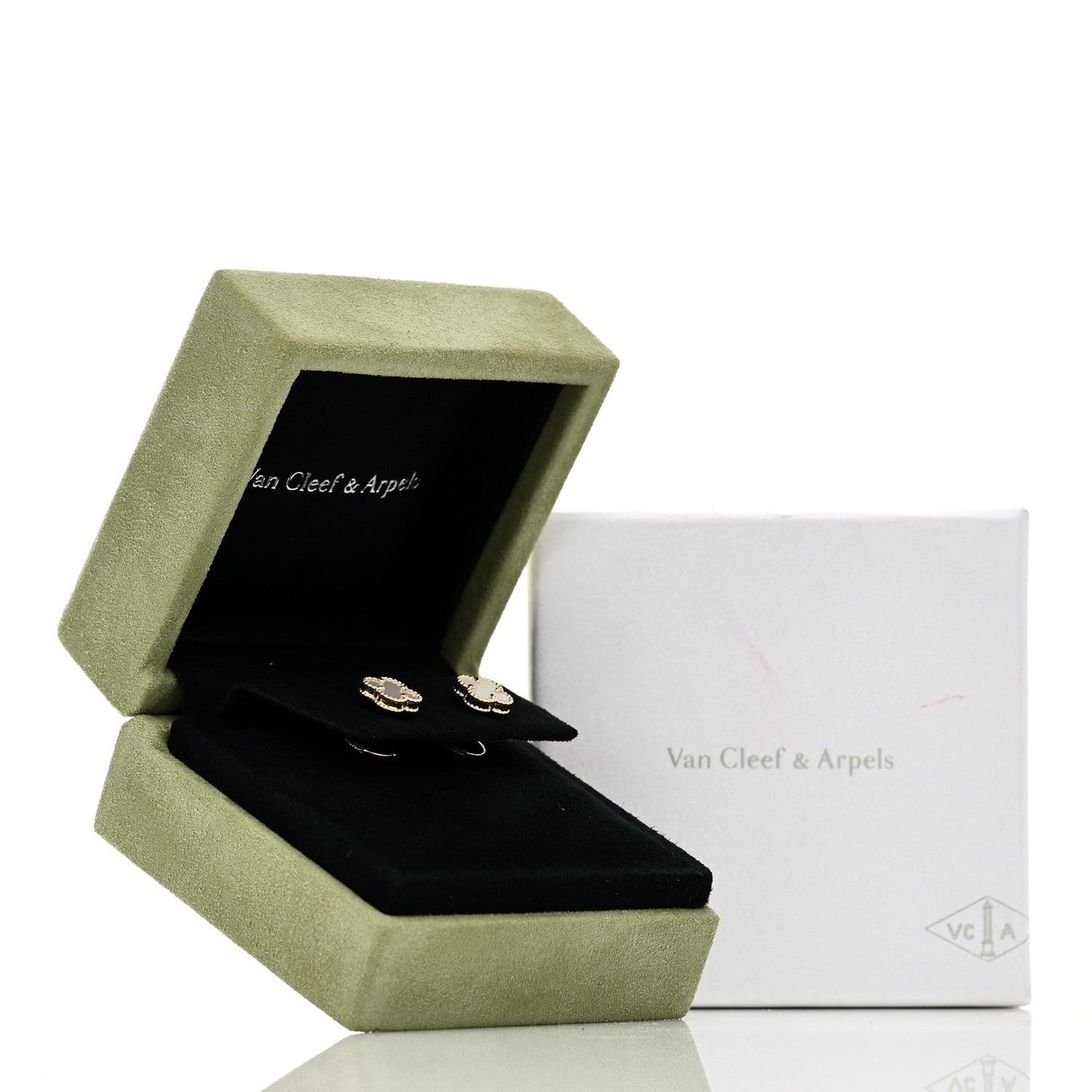 18K Yellow Gold Mother of Pearl Sweet Alhambra Earrings
