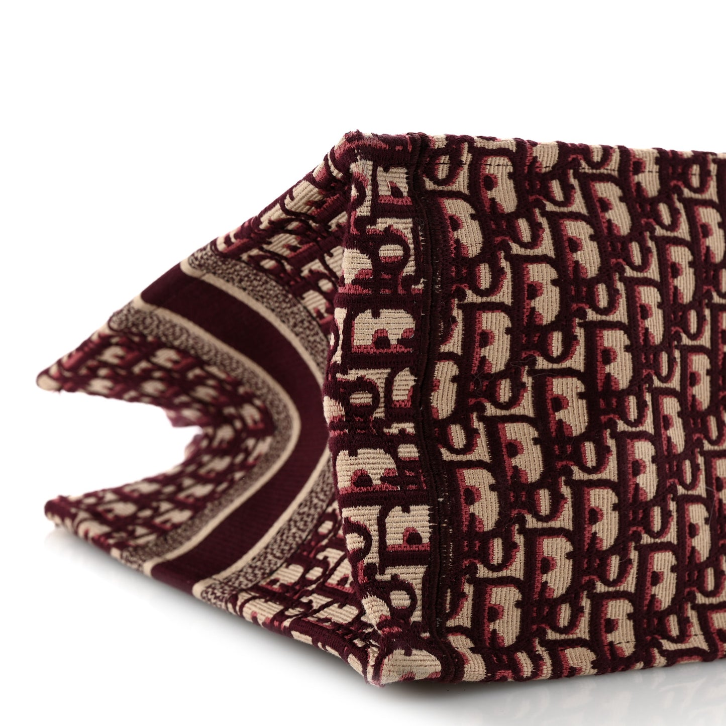 Oblique Medium Book Tote Burgundy Multicolor