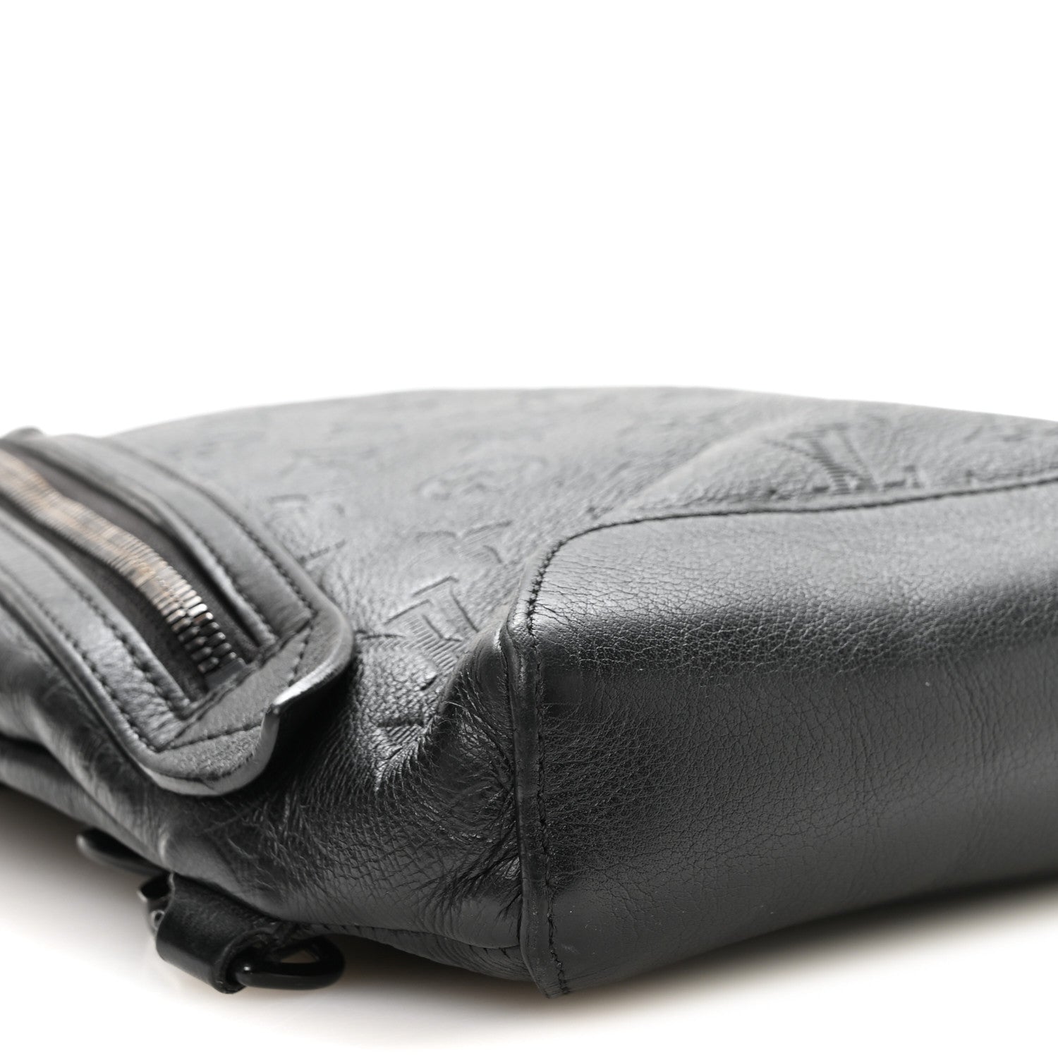 Louis Vuitton Calfskin Shadow Monogram Duo Slingbag Black 8 of 11