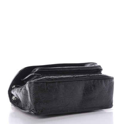 Saint Laurent Crinkled Calfskin Matelasse Monogram Medium Niki Chain Satchel Black 4 of 10