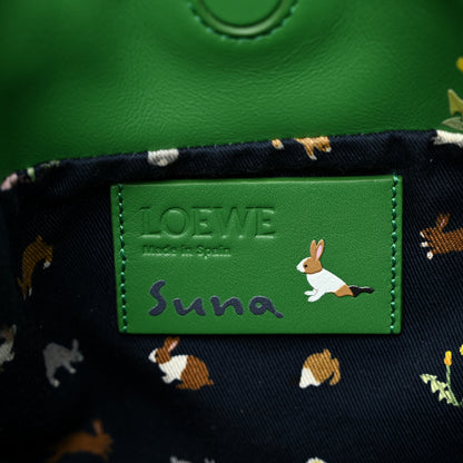Loewe x SUNA FUJITA Nappa Bunny Mini Flamenco Knot Clutch Tropical Green 6 of 10