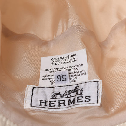 Hermes Polyester Nylon Bucket Hat 56 White 7 of 8