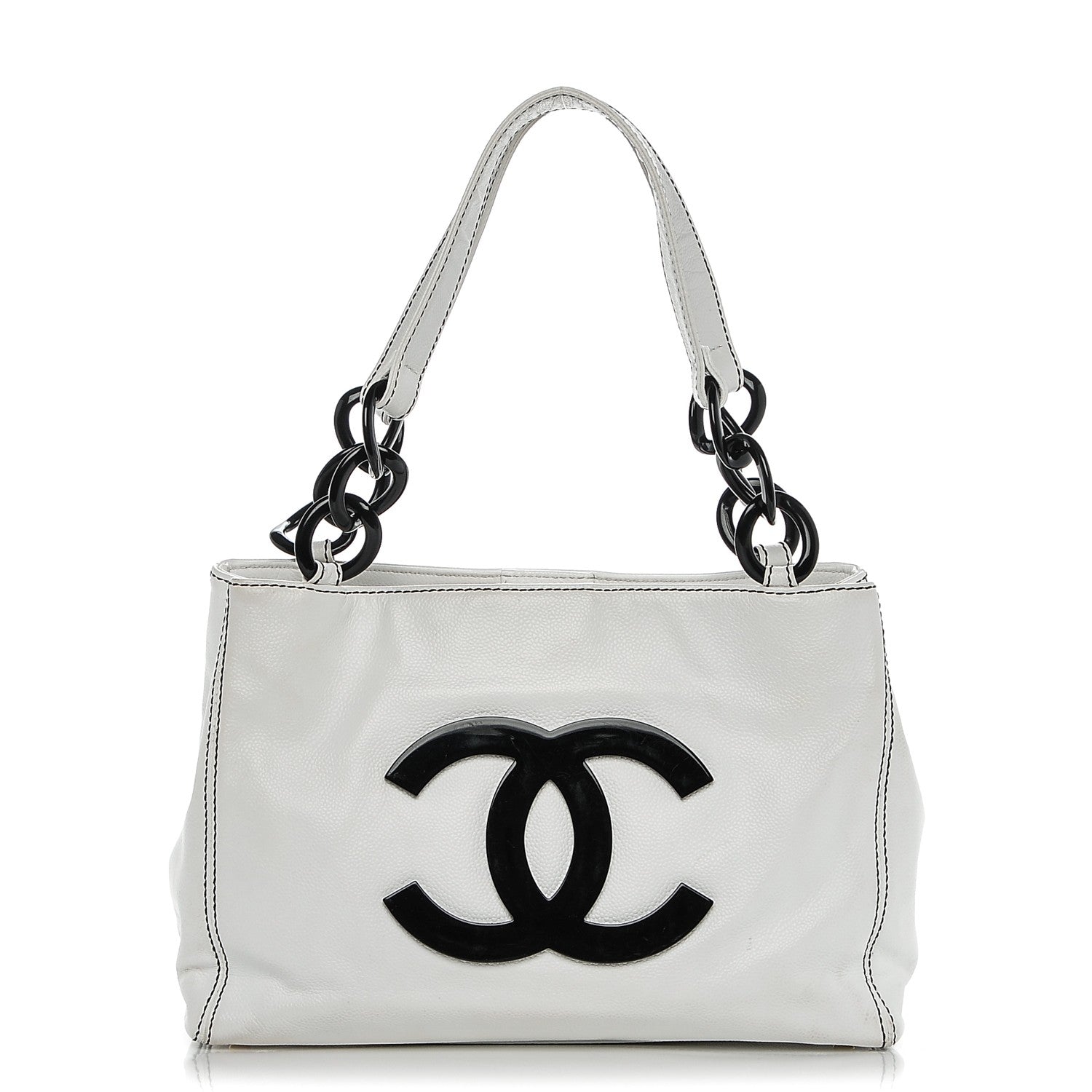 Chanel Caviar Bekko Chain Tote White 1 of 9