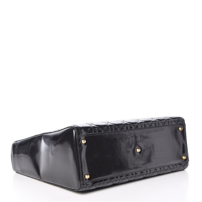 Christian Dior Glazed Calfskin Cannage Large Lady Dior Black 4 of 13