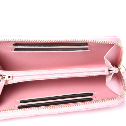 Chanel Iridescent Caviar Quilted Medium Zip Around Wallet Pink 5 of 9