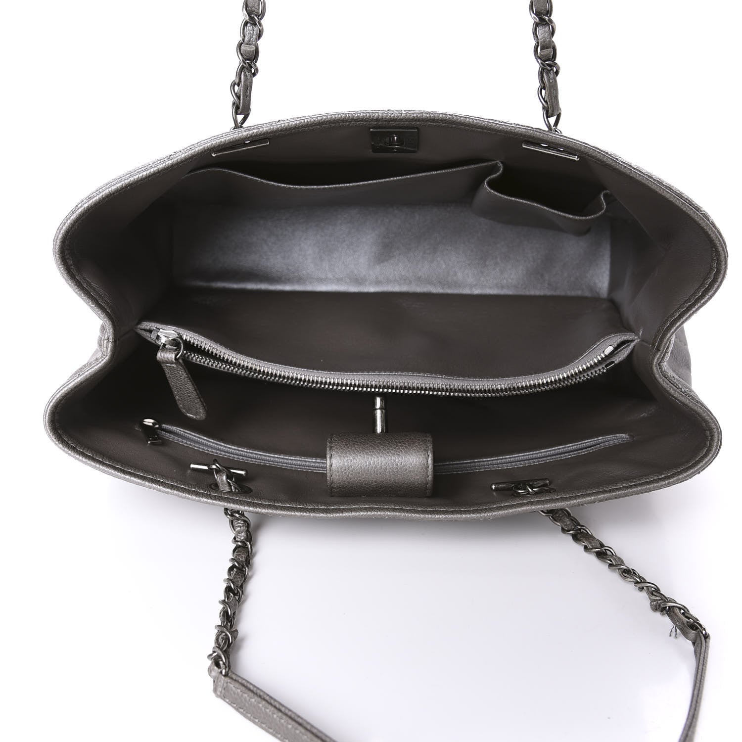 Chanel Caviar Medium Be Caviar Tote Silver 5 of 12