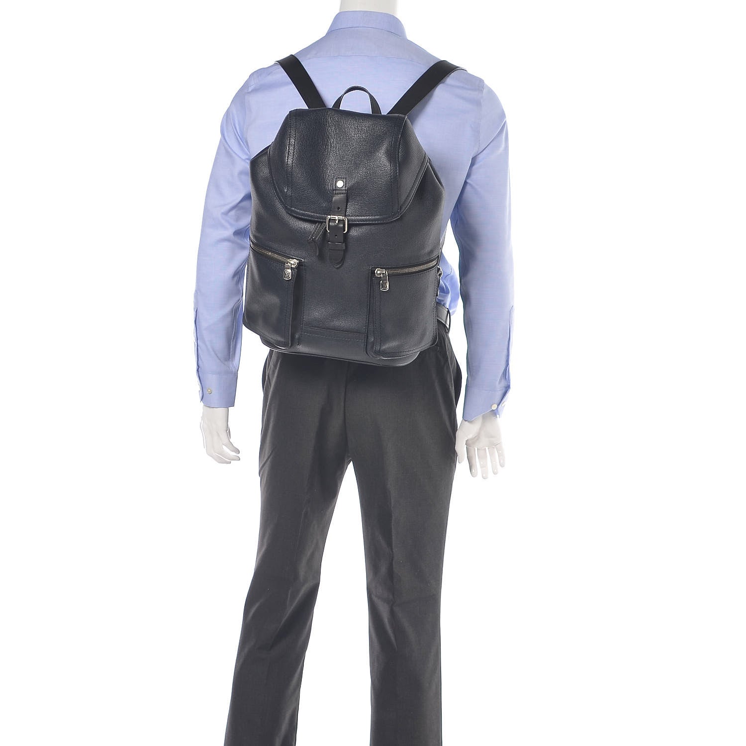 Louis Vuitton Utah Calfskin Canyon Backpack Blue Marine 2 of 9