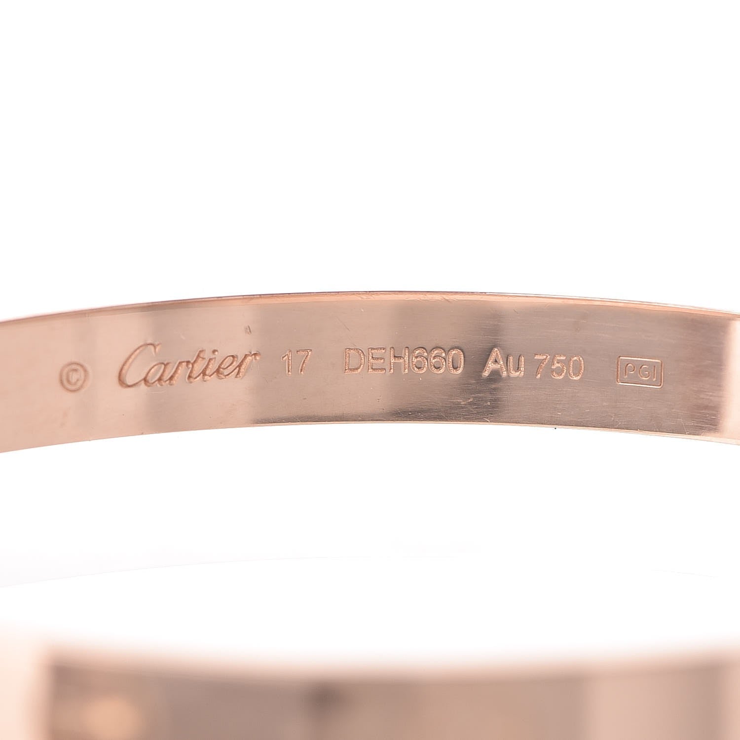 Cartier 18K Pink Gold LOVE Bracelet 17 3 of 5