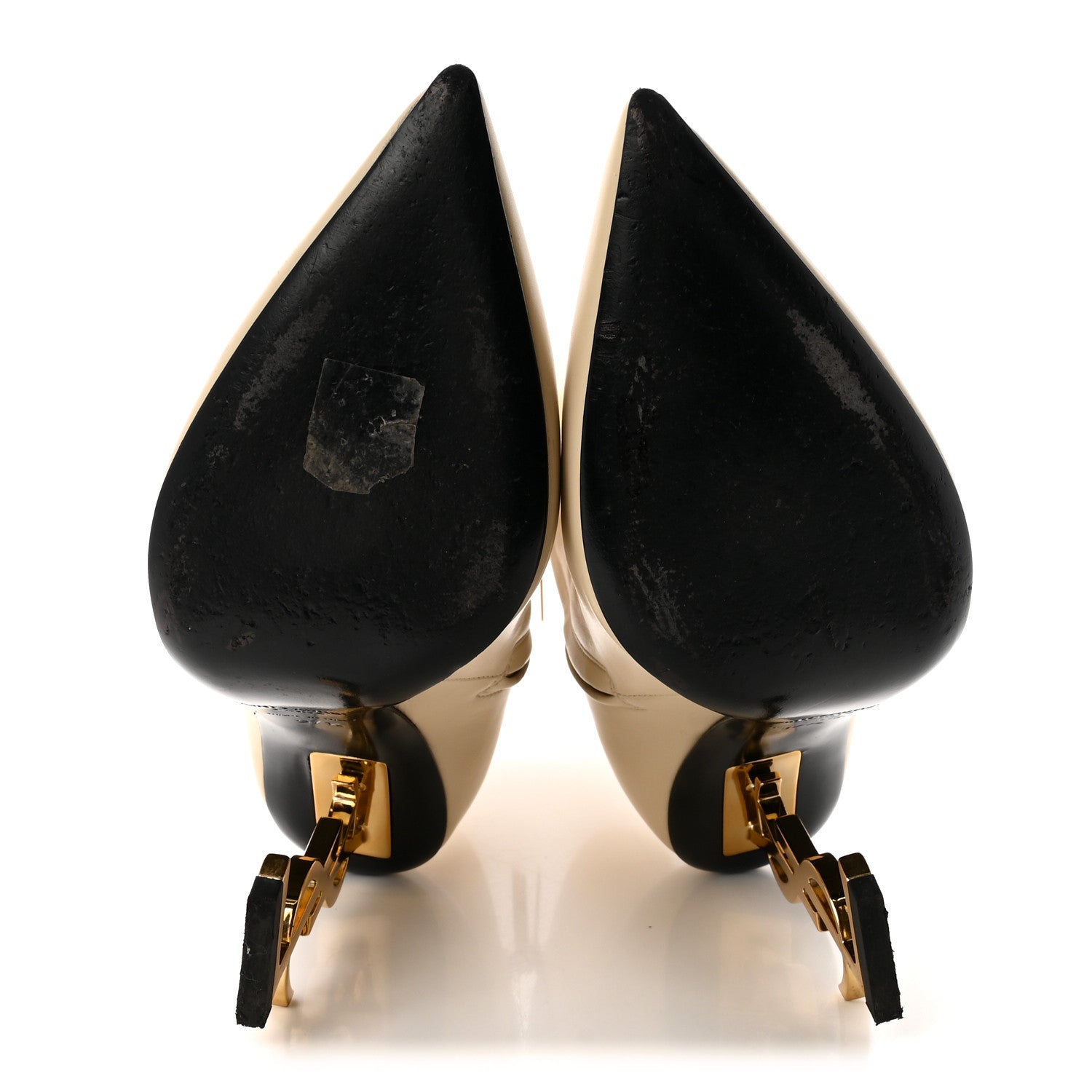 Saint Laurent Calfskin Opyum 110 Ankle Boots 37.5 Real Beige 6 of 10