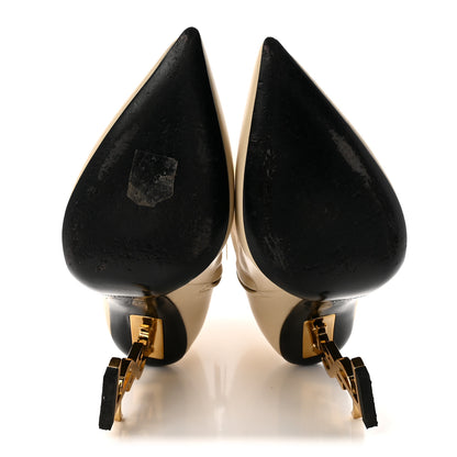 Saint Laurent Calfskin Opyum 110 Ankle Boots 37.5 Real Beige 6 of 10