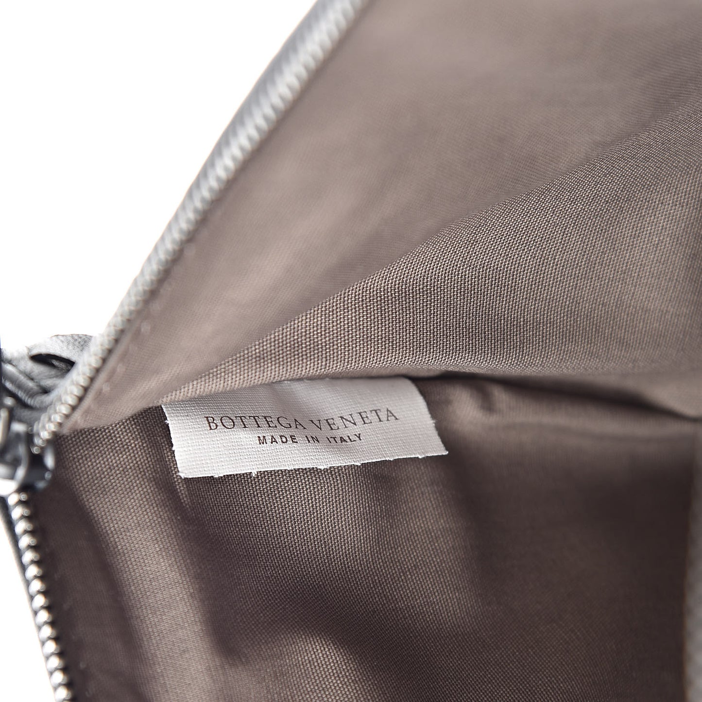Nappa Intrecciato Zip Pouch Black
