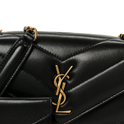 Saint Laurent Lambskin Chevron Quilted Mini Loulou Black 11 of 13