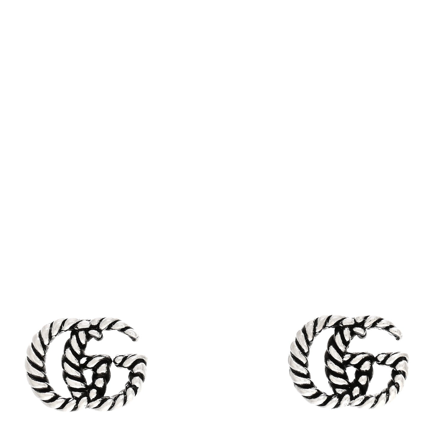 Sterling Silver Torchon Double G Earrings