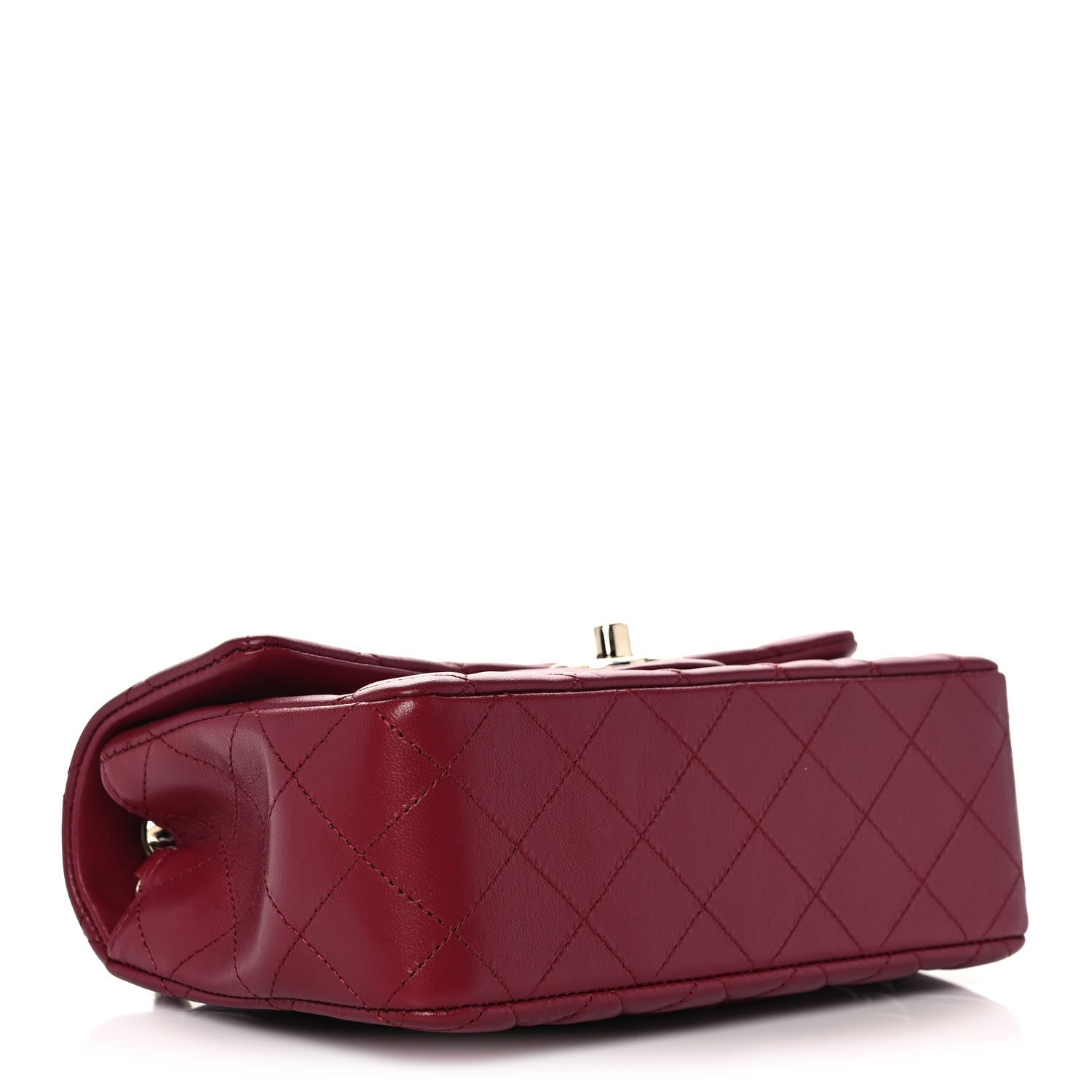 Chanel Lambskin Quilted Mini Rectangular Flap Burgundy 4 of 11