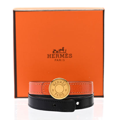 Hermes Chamonix Looping Interchangeable Bracelet Orange Black 10 of 10