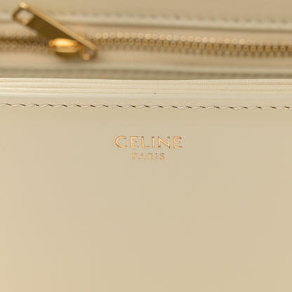 Celine Shiny Calfskin Teen Triomphe Limestone 6 of 10