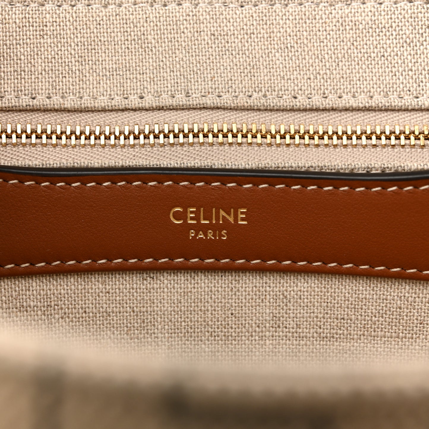 Canvas Smooth Calfskin Teen 16 Crossbody Bag Natural Tan