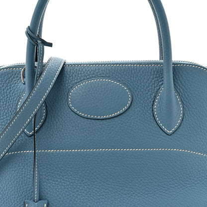 Hermes Taurillon Clemence Bolide 31 Blue Jean 8 of 10